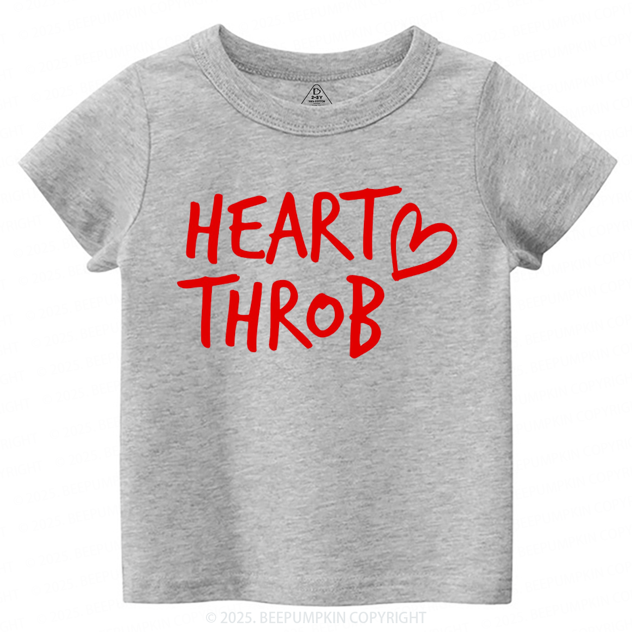 Heart Throb Valentines Day Toddler&Kids Tees Beepumpkin