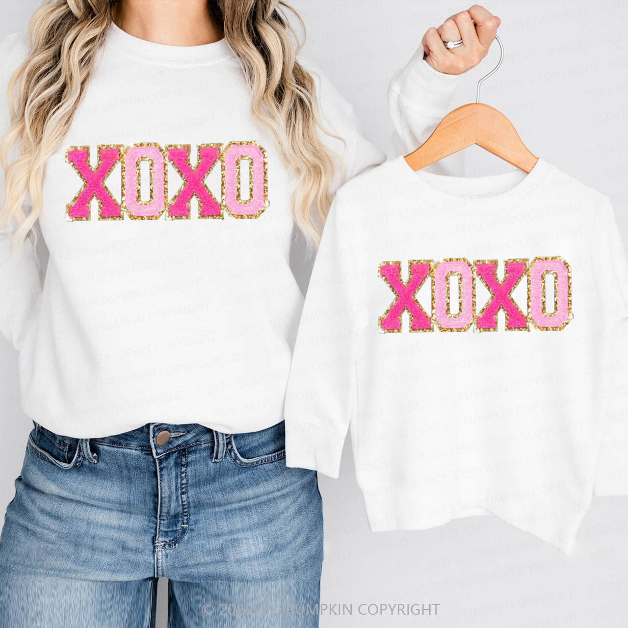 XOXO Valentines Day Sweetheart Matching Sweatshirts