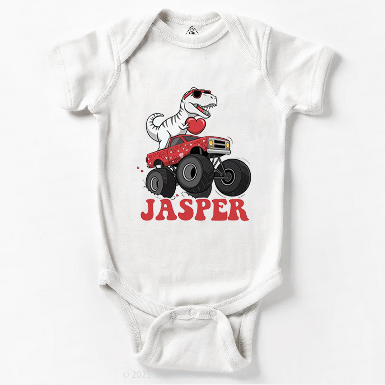 Dinosaur Valentines Bodysuit Beepumpkin