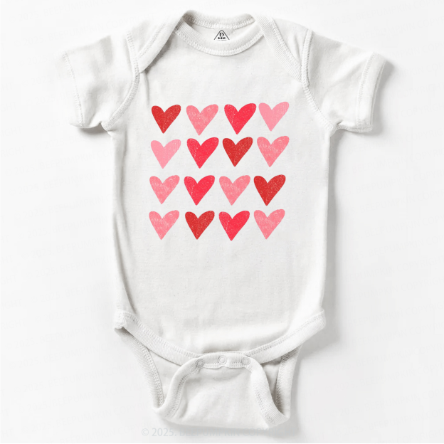 Heart Valentine's Day Bodysuit Beepumpkin