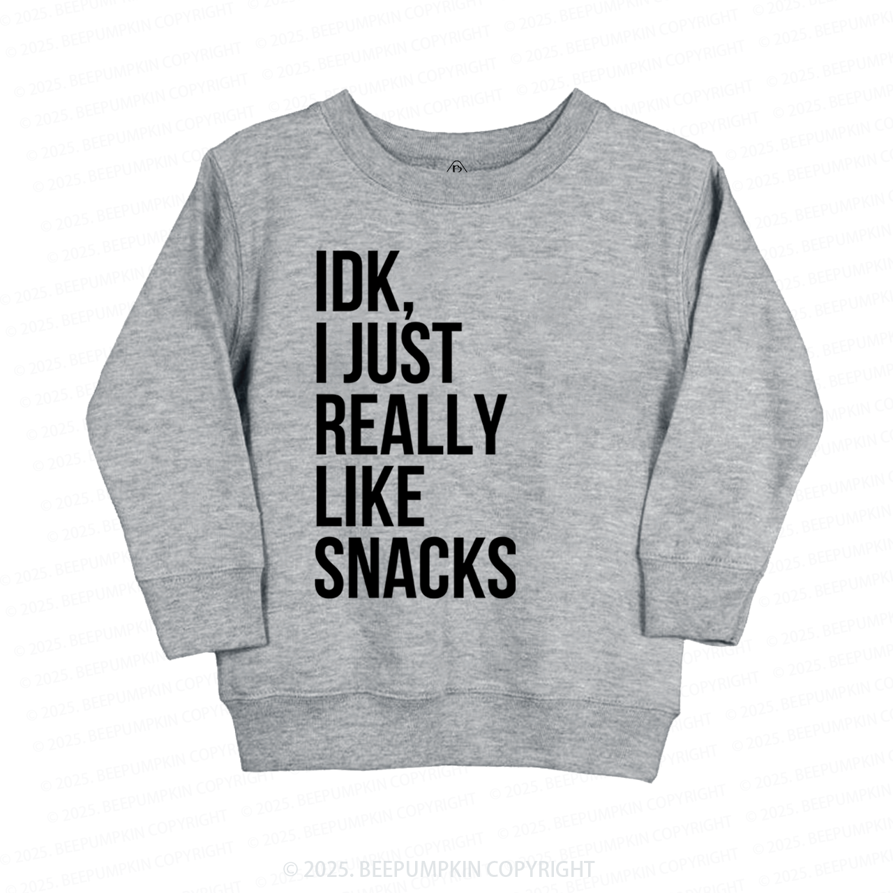 IDK I Just Really Like Snacks Kids Sweatshirt
