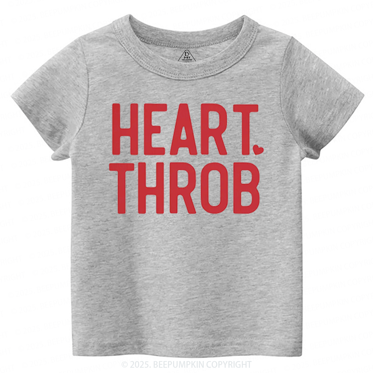 Heart Throb Valentine's Day Toddler&Kid's Tees Beepumpkin
