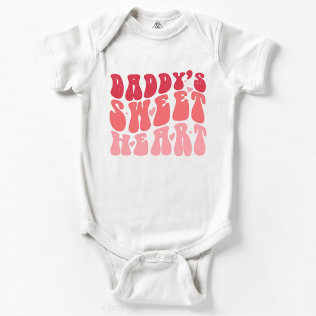 Daddy's Sweet Heart Valentine's Day Bodysuit Beepumpkin