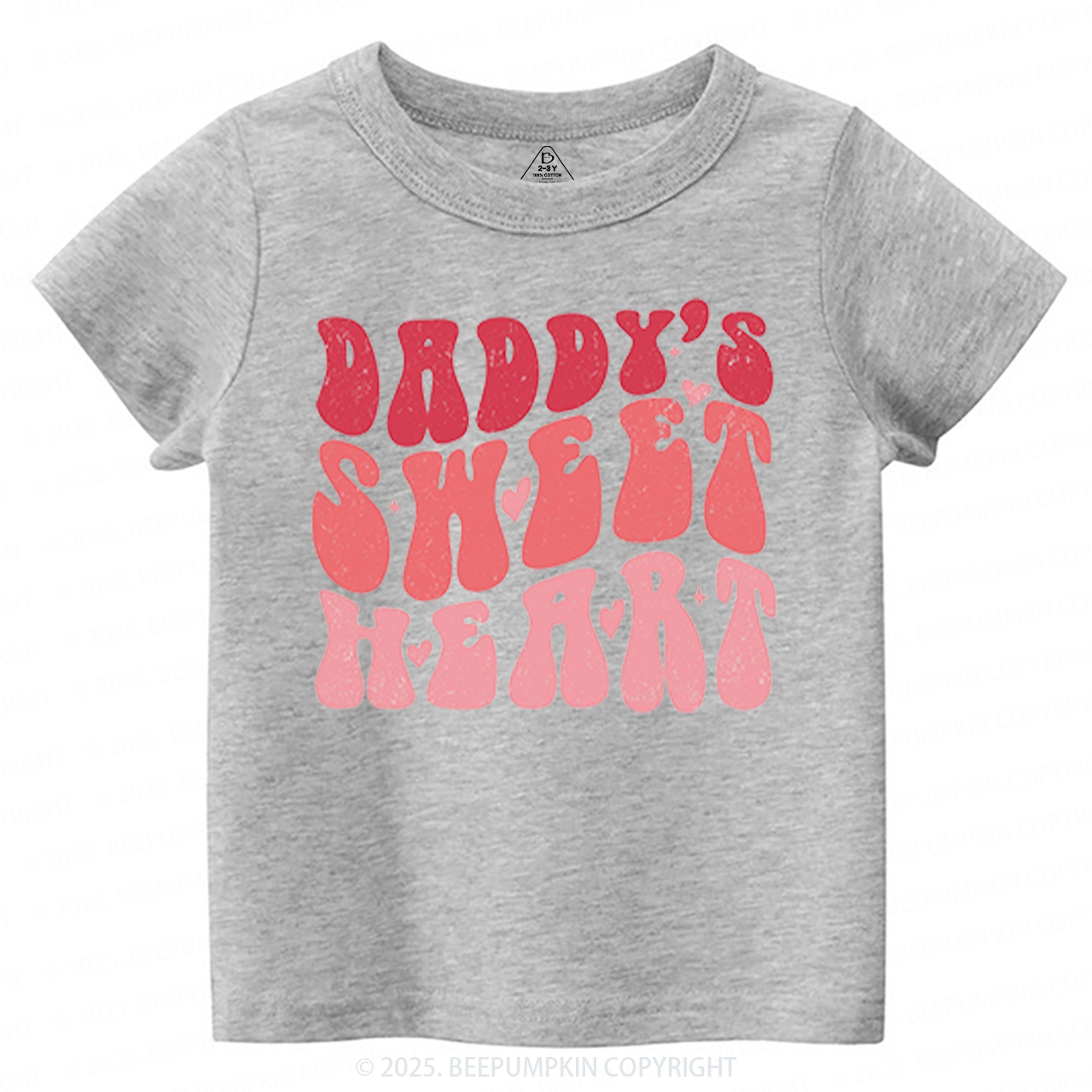 Daddy's Sweet Heart Valentine's Day Toddler&Kid's Tees Beepumpkin