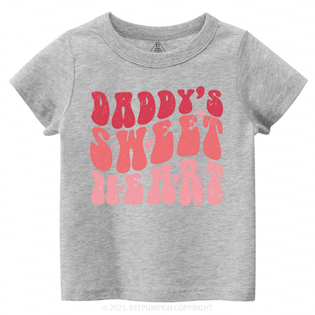 Daddy's Sweet Heart Valentine's Day Toddler&Kid's Tees Beepumpkin