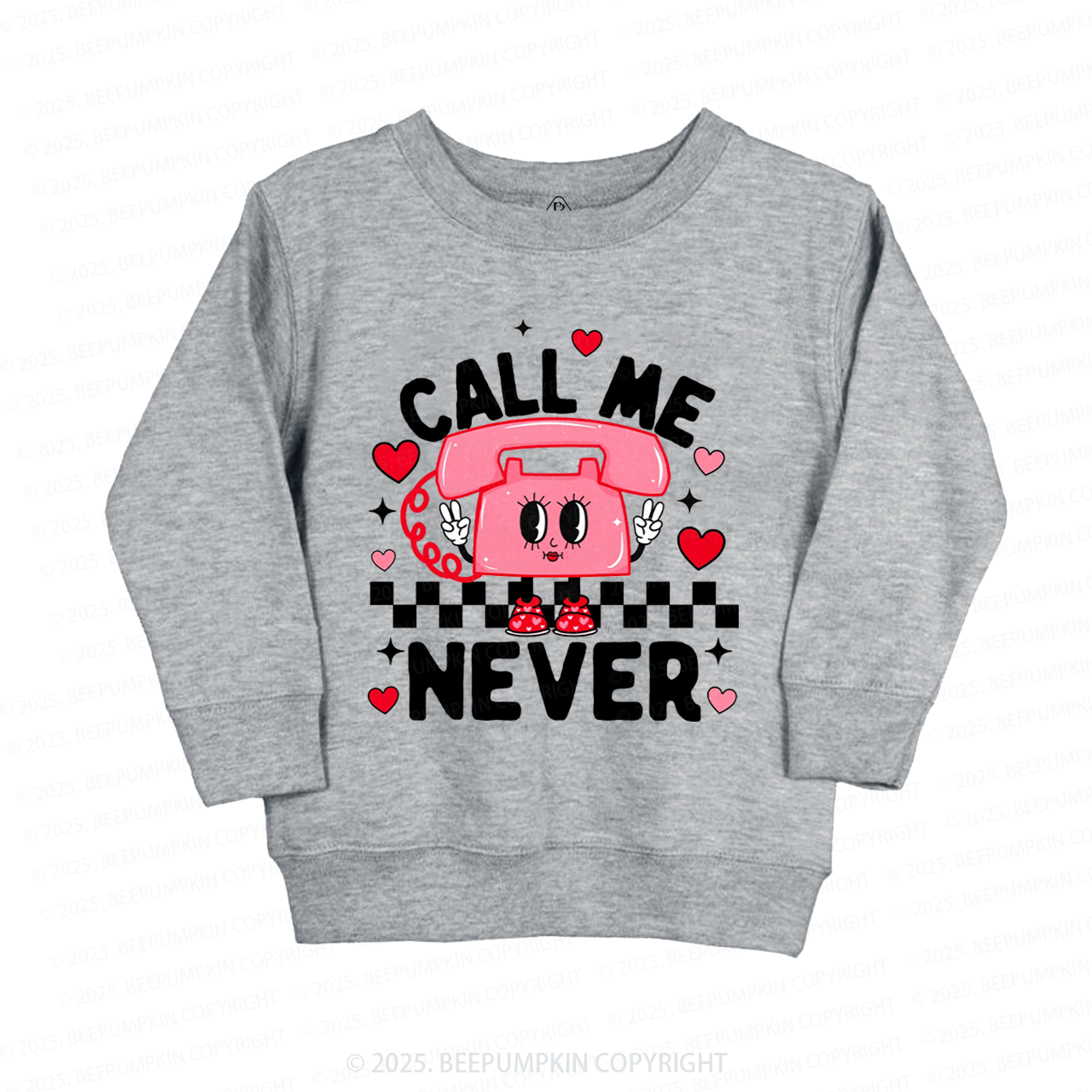 Call Me Never Valentine's Day Kid's Sweatshirt