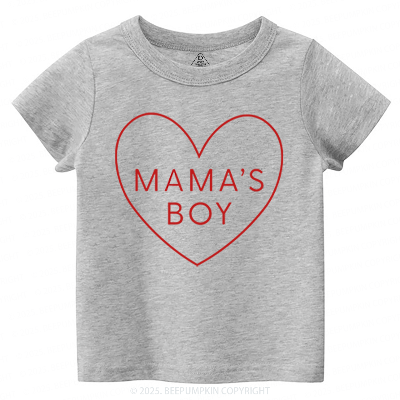 Mama's Boy Valentine's Day Toddler&Kid's Tees Beepumpkin