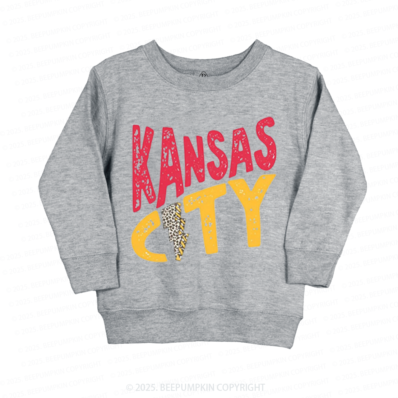 KC Leopard Lightning Football Kid's Sweatshirt