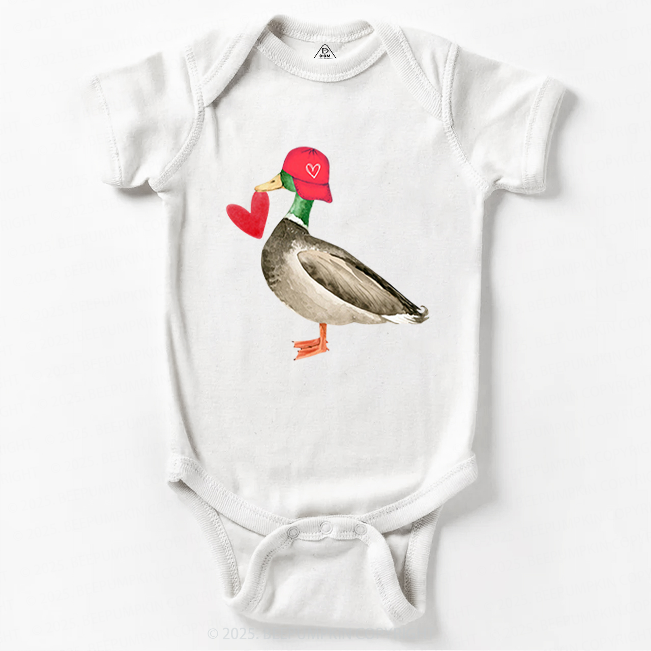 Love Duck Valentine's Day Bodysuit Beepumpkin