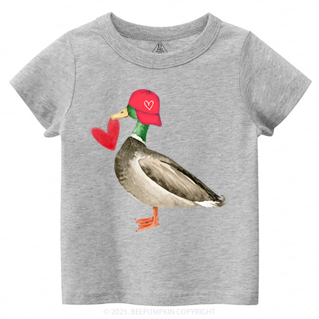 Love Duck Valentine's Day Toddler&Kid's Tees Beepumpkin