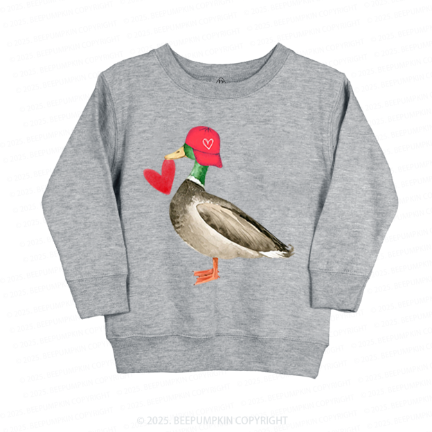 Love Duck Valentine's Day Kid's Sweatshirt