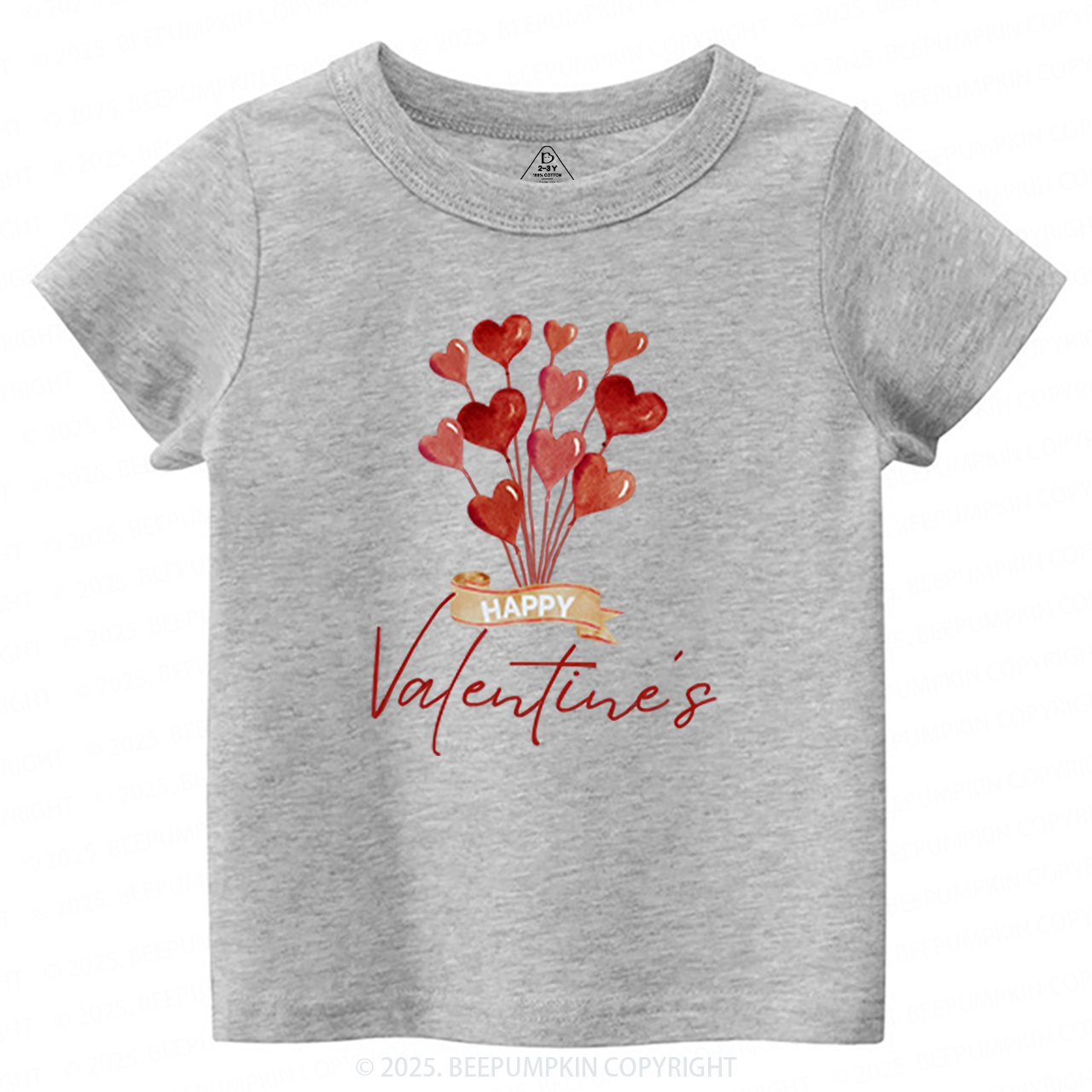 Red Hearts Valentine's Day Toddler&Kid's Tees Beepumpkin