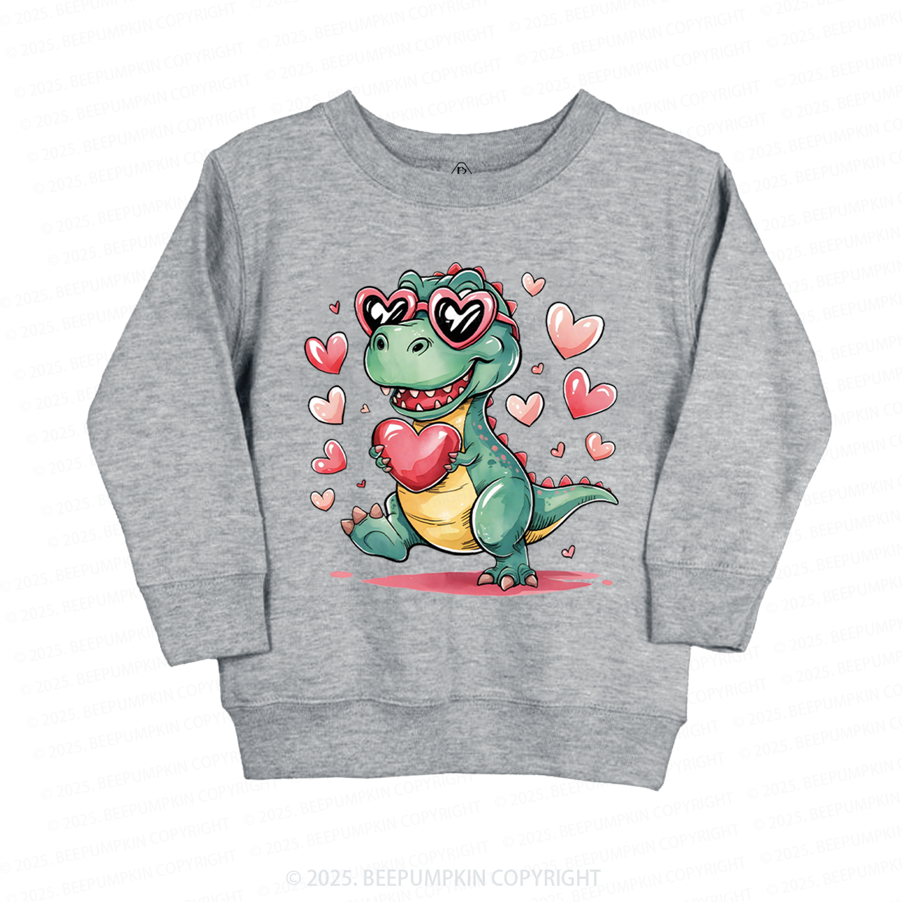 Romantic Dinosaur Valentine's Day Kid's Sweatshirt