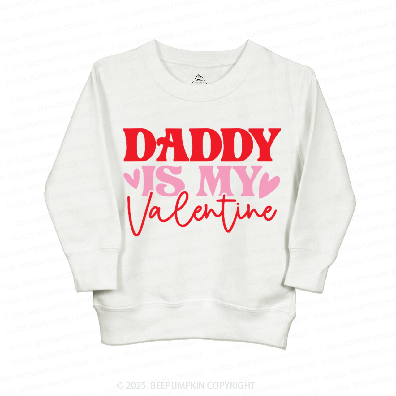 Daddy Is My Valentine Valentine's Day Kid's Sweatshirt