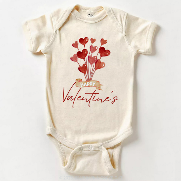 Red Hearts Valentine's Day Bodysuit Beepumpkin