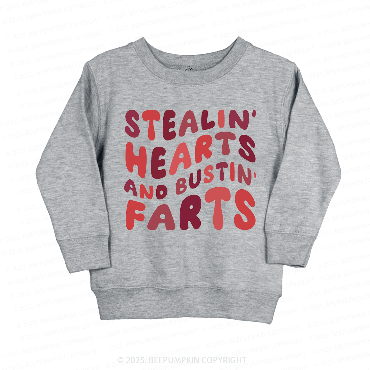 Stealin Hearts And Bustin Farts Valentine's Day Kid's Sweatshirt