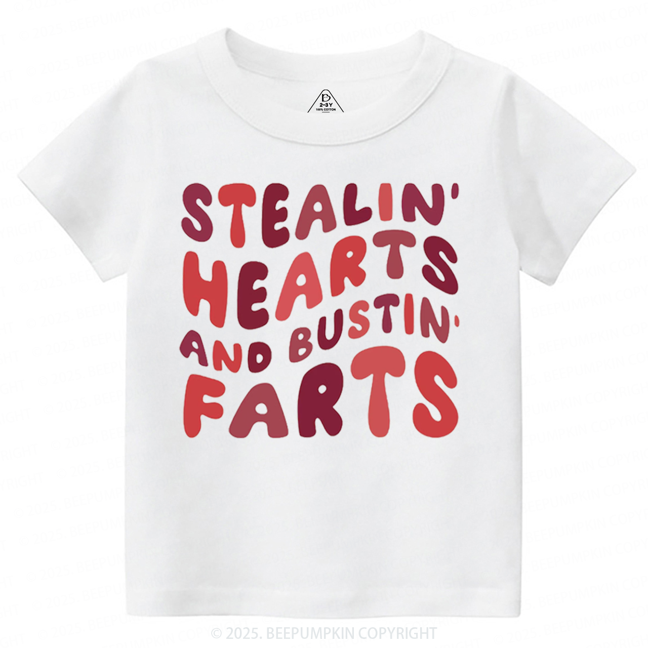Stealin Hearts And Bustin Farts Valentine's Day Toddler&Kid's Tees Beepumpkin