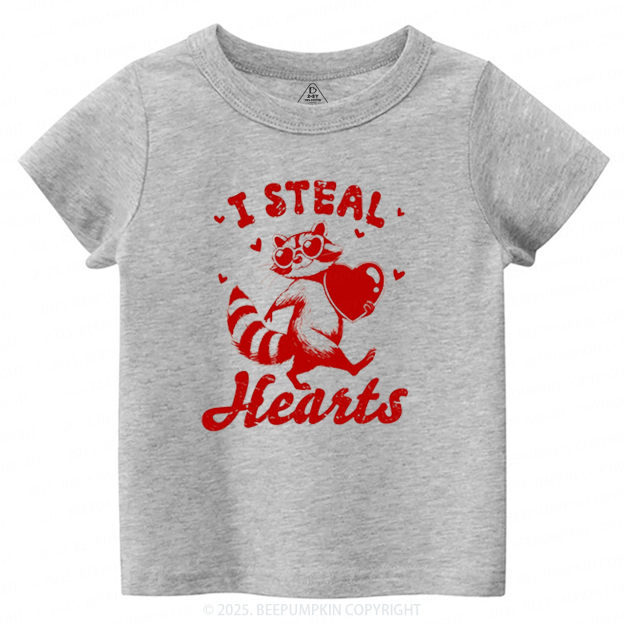 I Steal Hearts Valentine's Day Toddler&Kid's Tees Beepumpkin