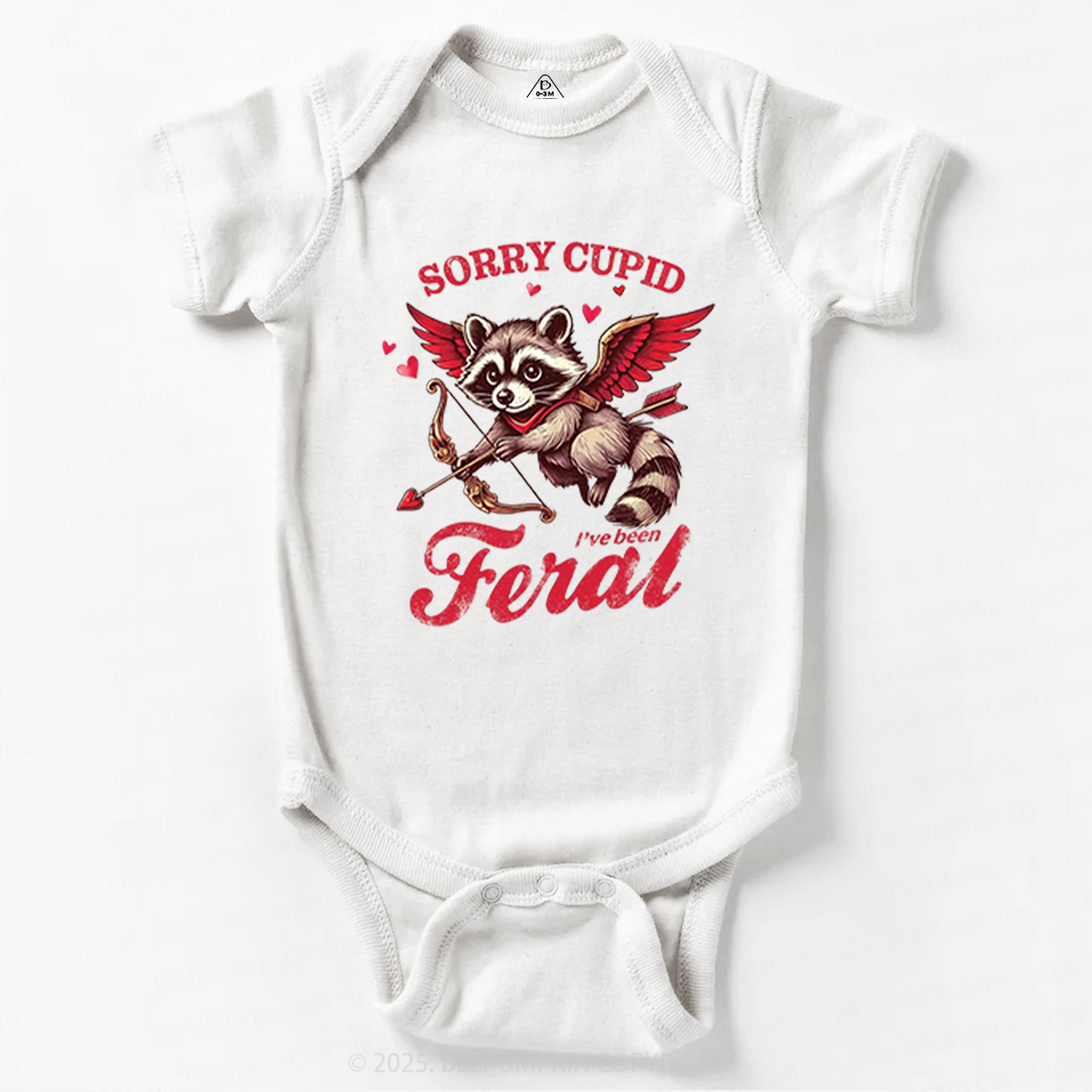 Sorry Cupid I've Been Feral Valentine's Day Bodysuit Beepumpkin