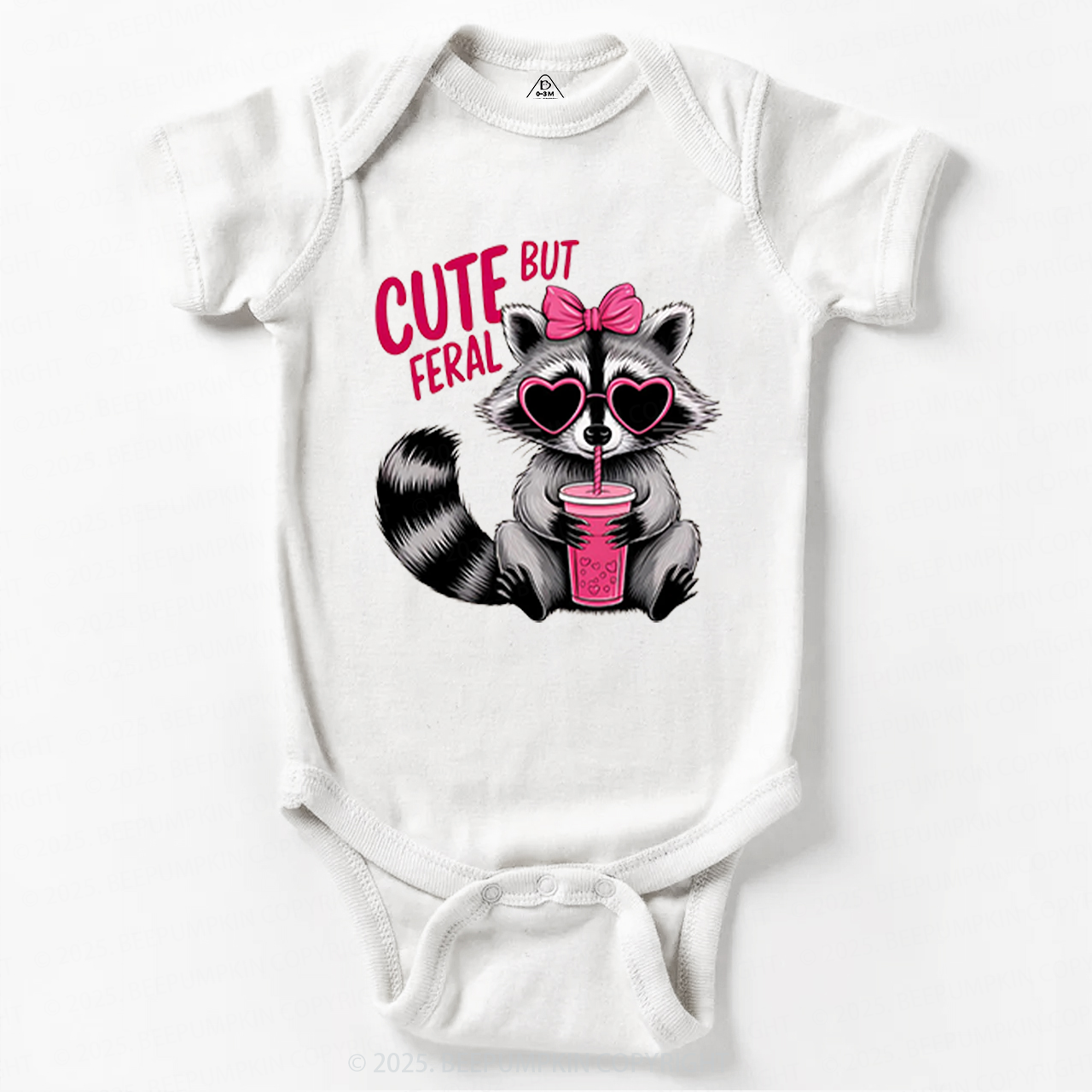 Cute But Feral Valentine's Day Bodysuit Beepumpkin