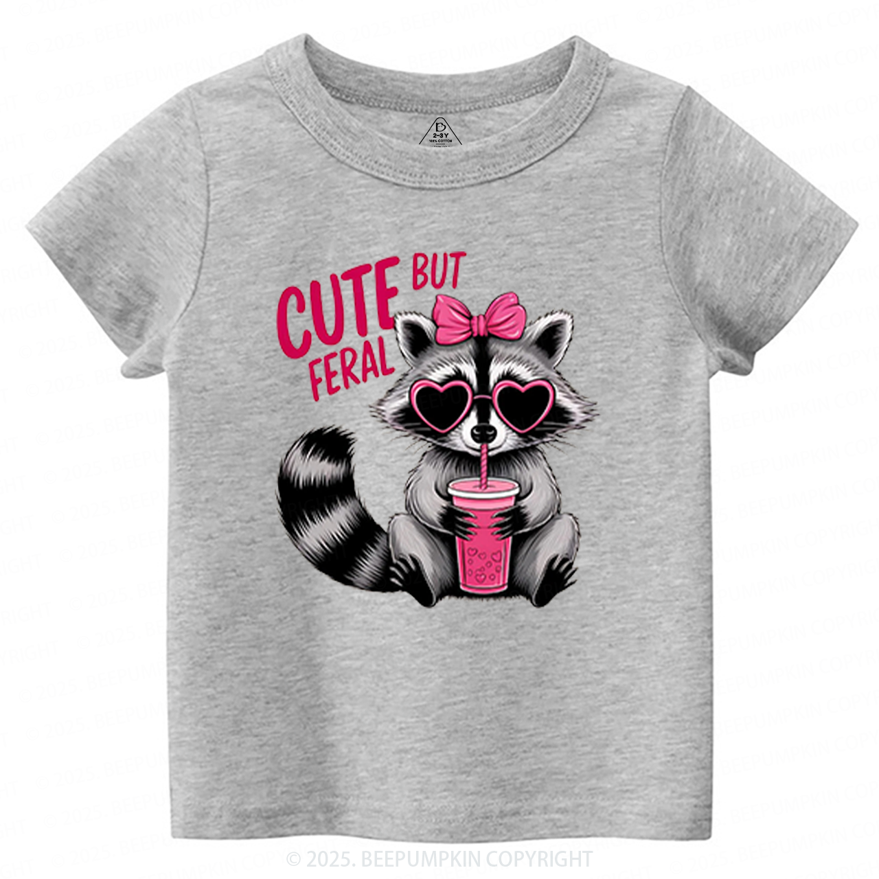 Cute But Feral Valentine's Day Toddler&Kid's Tees Beepumpkin