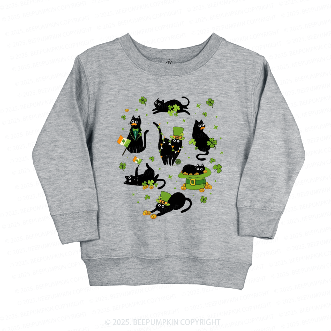 Cat St. Patrick's Day Kid's Sweatshirt