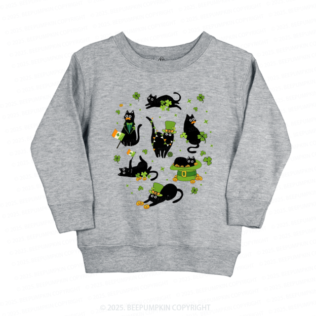 Cat St. Patrick's Day Kid's Sweatshirt