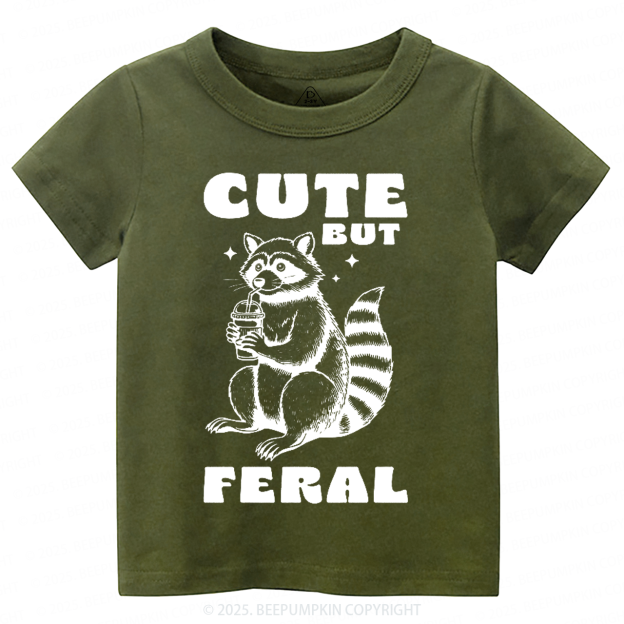 Cute But Feral Toddler&Kid's Tees Beepumpkin