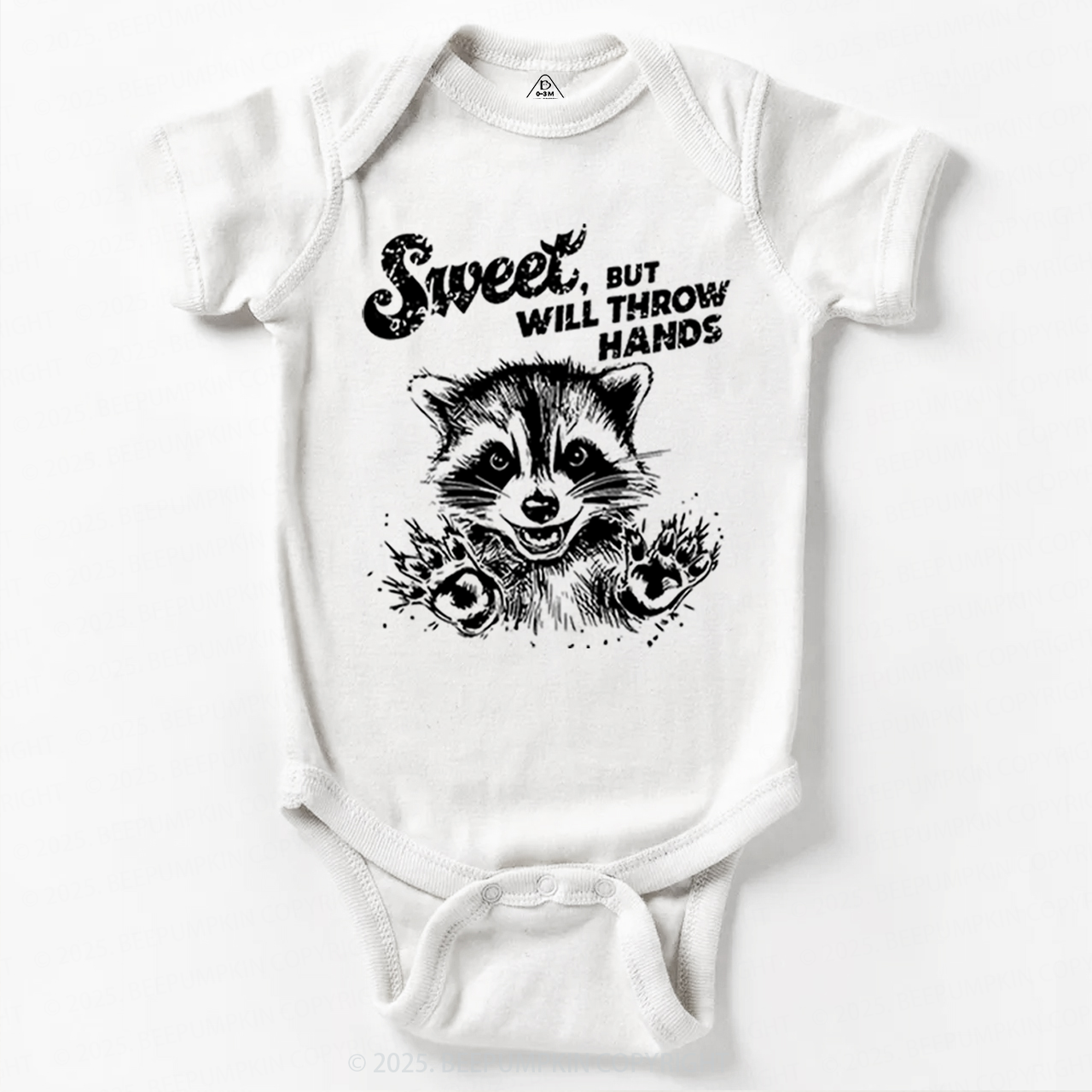 Sweet But Will Throw Hand Bodysuit Beepumpkin