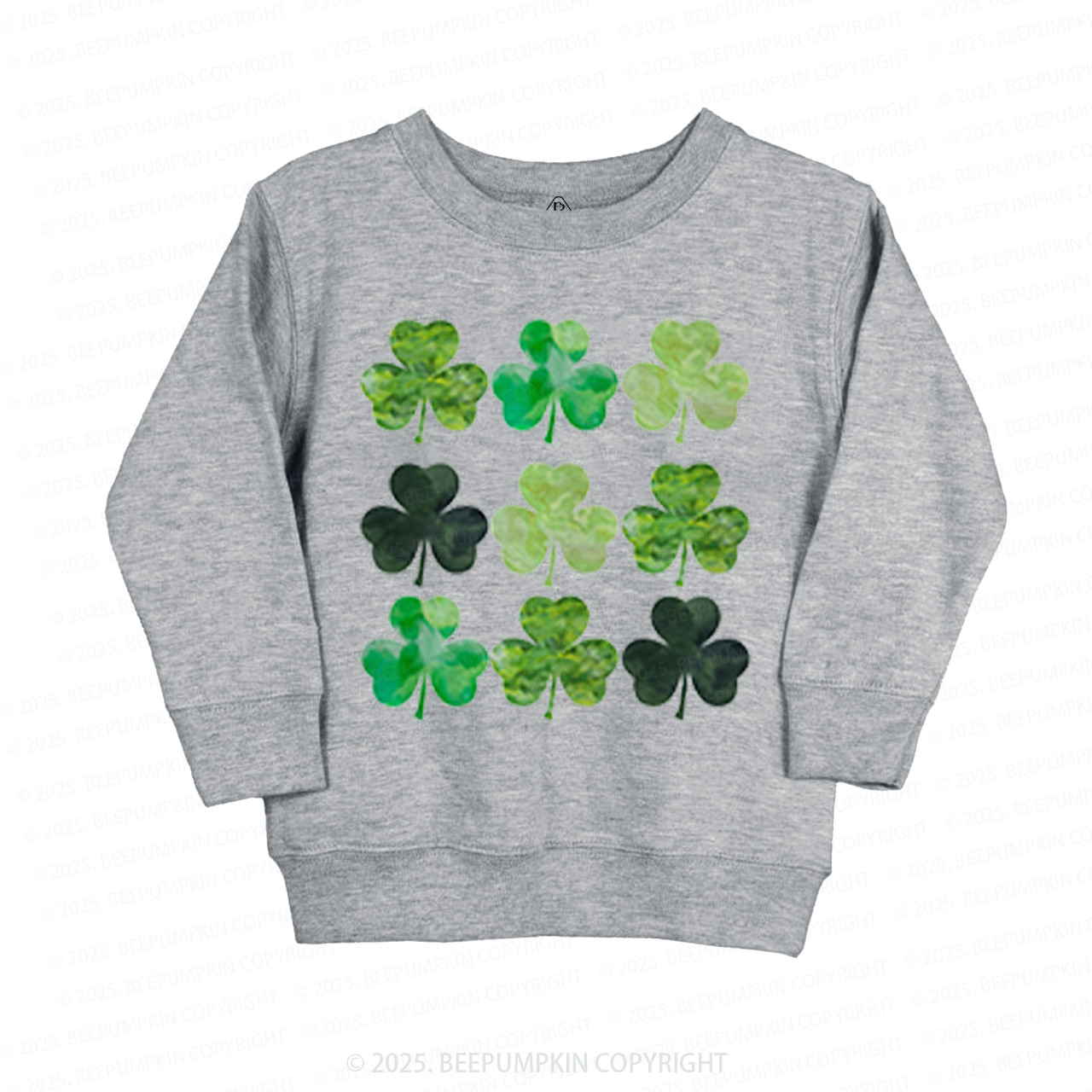 Watercolor Clover St. Patrick's Day Kid's Sweatshirt