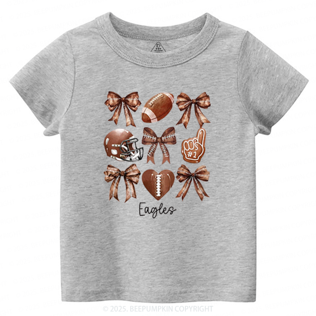 Personalized Kids Name Football Toddler&Kid's Tees Beepumpkin