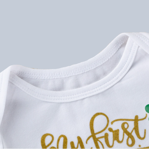 Alphabet Four Leaf Clover St.Patrick's Day Kid's Jumpsuit Headdress Set