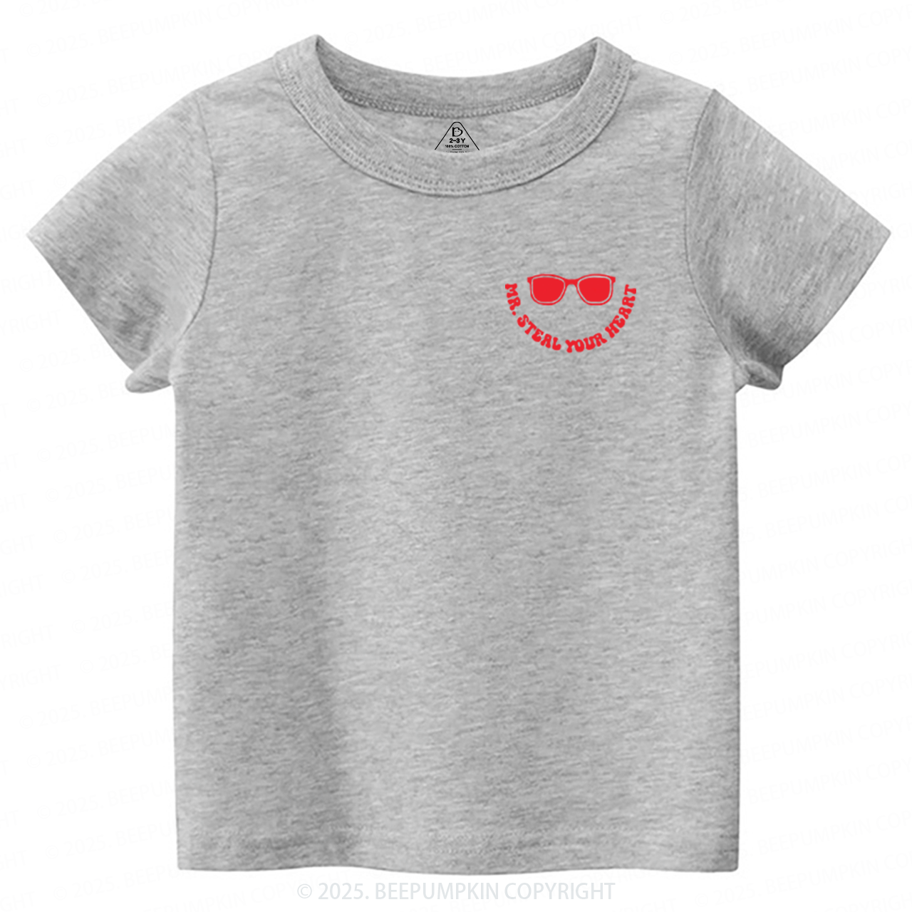 Mr Steal Your Heart Valentine's Day Toddler&Kid's Tees Beepumpkin