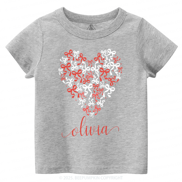 Personalized Name Butterfly Love Heart Toddler&Kid's Tees Beepumpkin