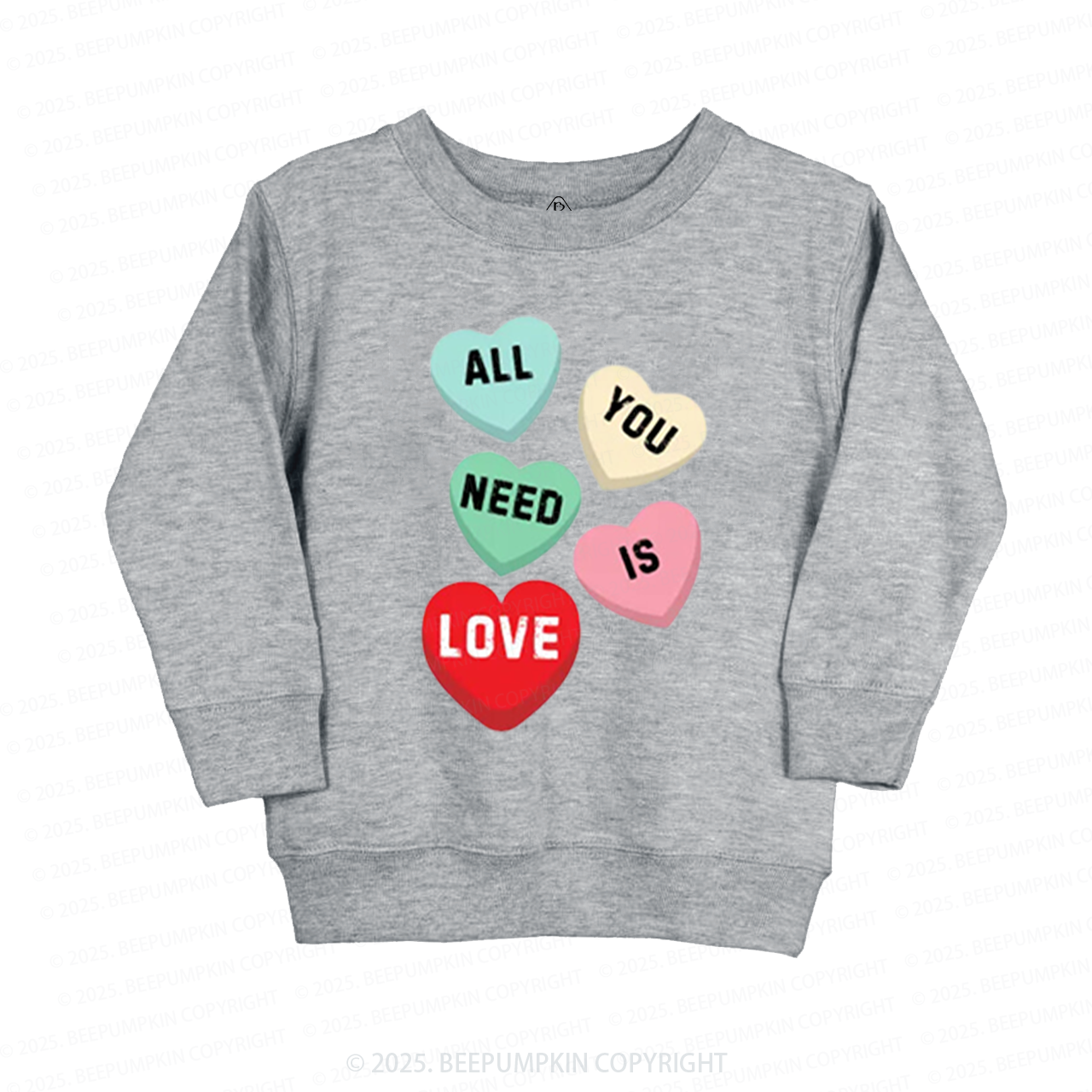 All You Need Is Love Valentine's Day Kid's Sweatshirt