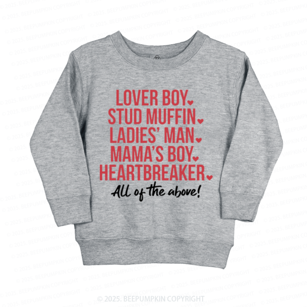 Boys Valentine's Day Kid's Sweatshirt