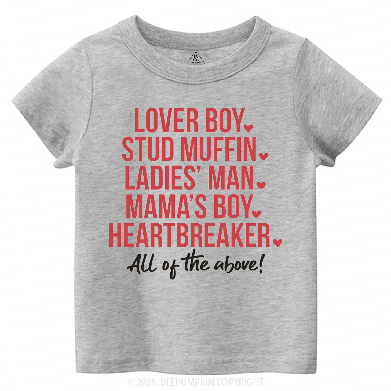 Boys Valentine's Day Toddler&Kid's Tees Beepumpkin