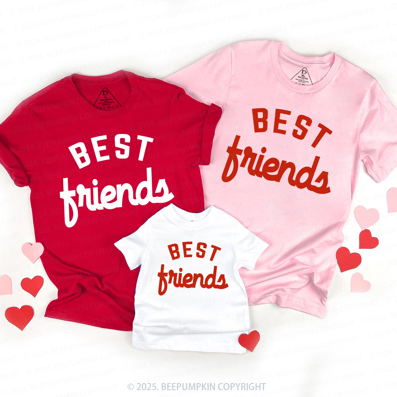 Best Friends Valentine's Day Family Shirt