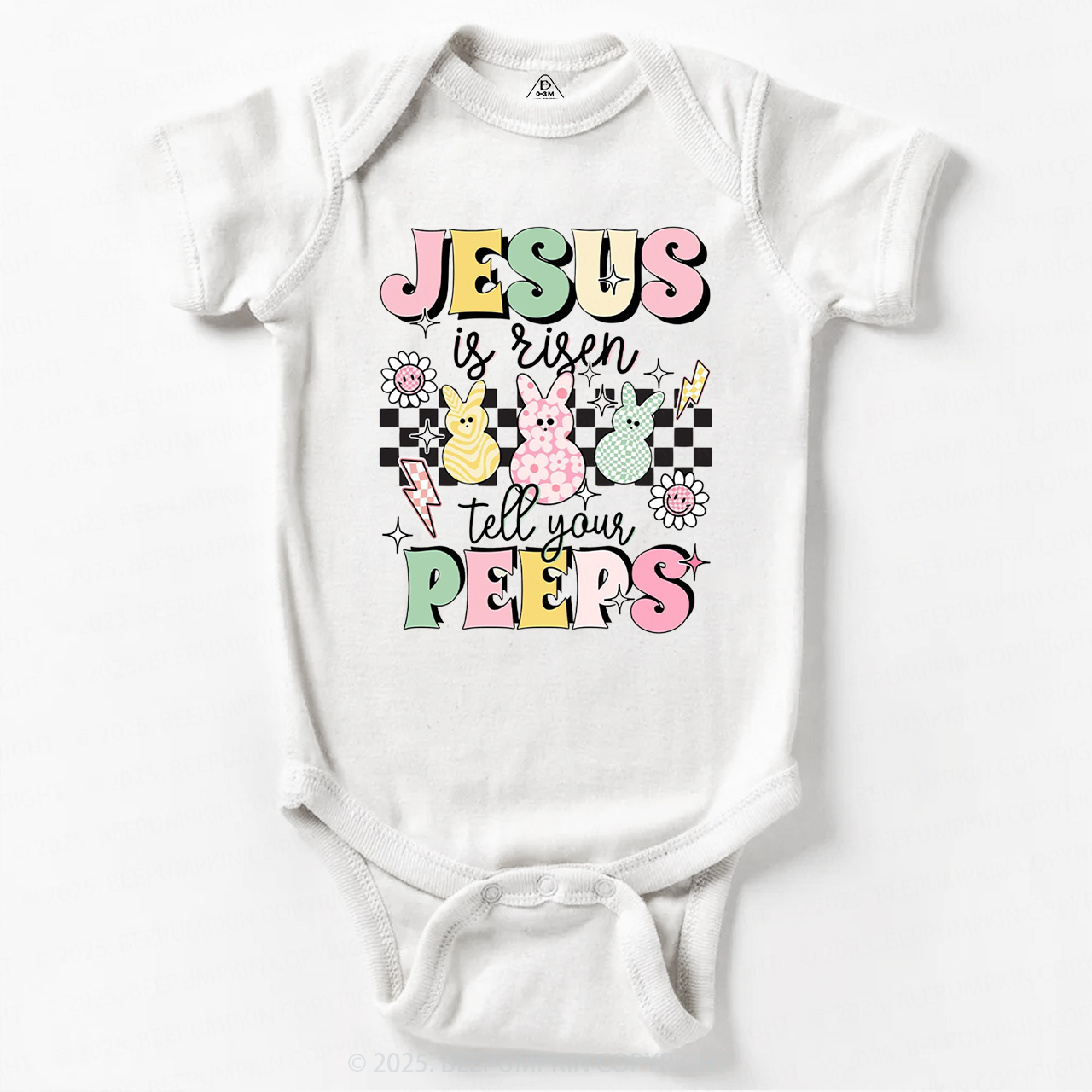 Jesus Is Risen Tell Your Peeps Bodysuit Beepumpkin