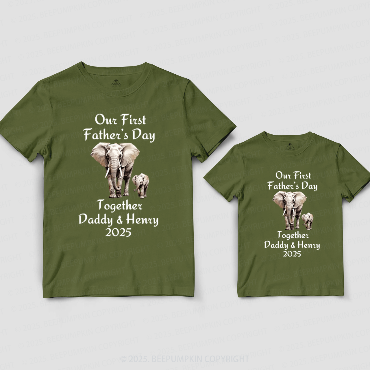 Custom Our First Father's Day Together Daddy And Me Matching Shirt