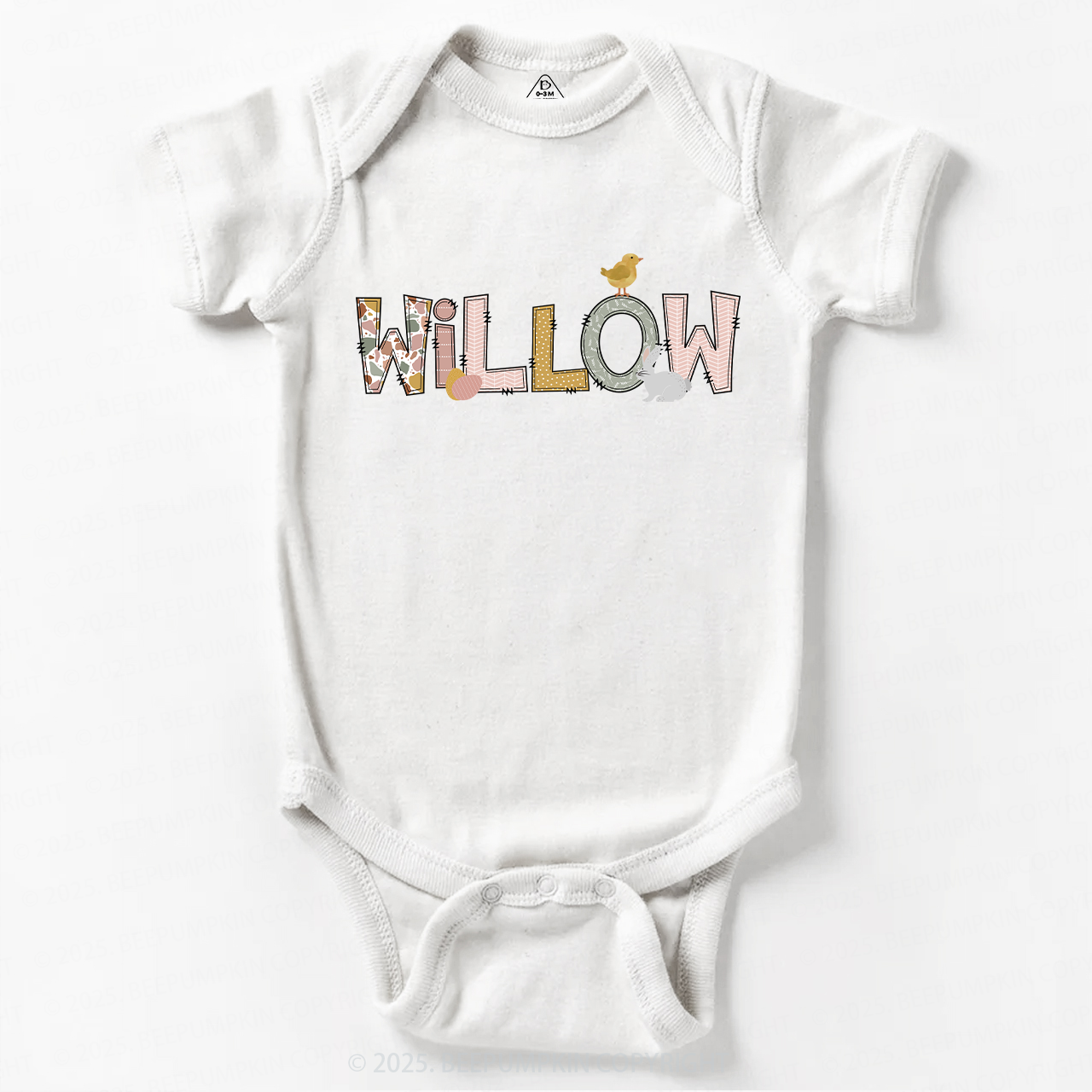 Personalized Name Easter Bodysuit Beepumpkin