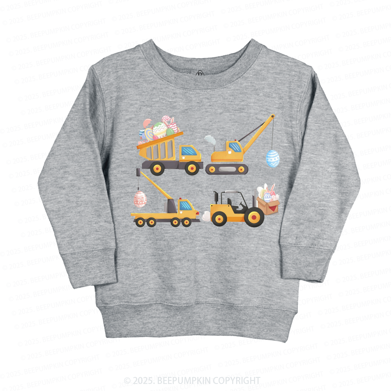 Easter Construction Trucks Kid's Sweatshirt