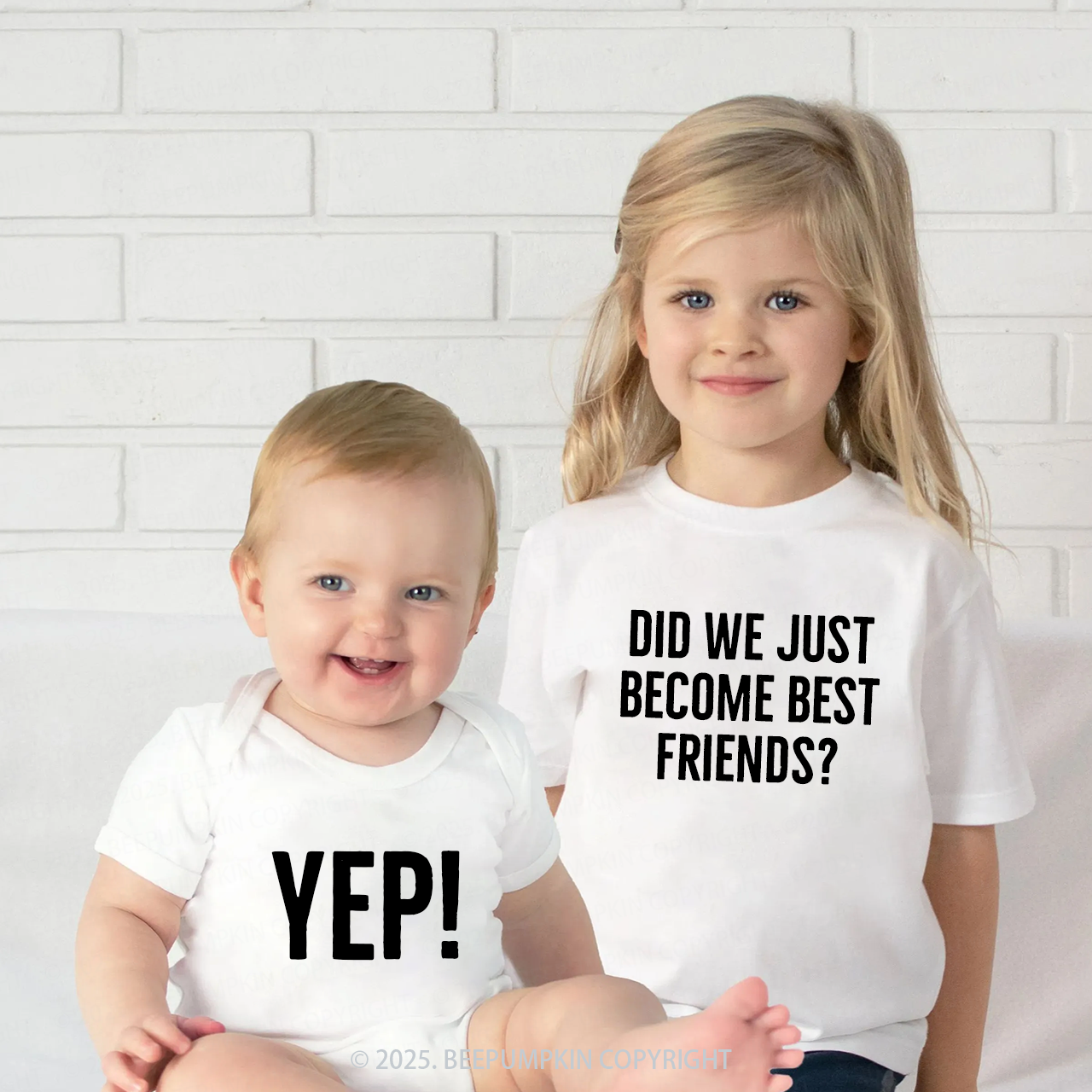 Did We Just Become Best Friends Matching Tees For Siblings