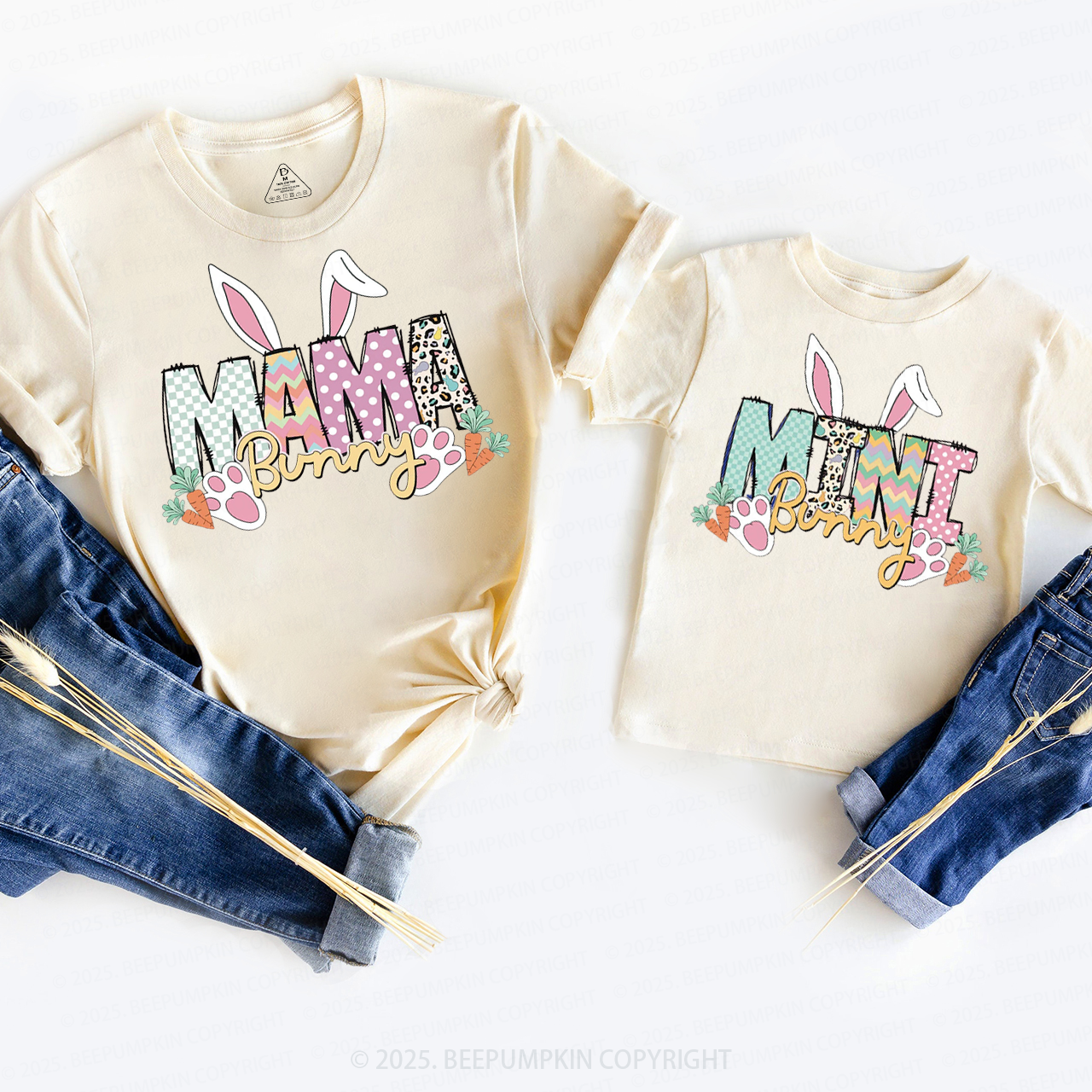 Mama And Mini Bunny Easter Matching Tees