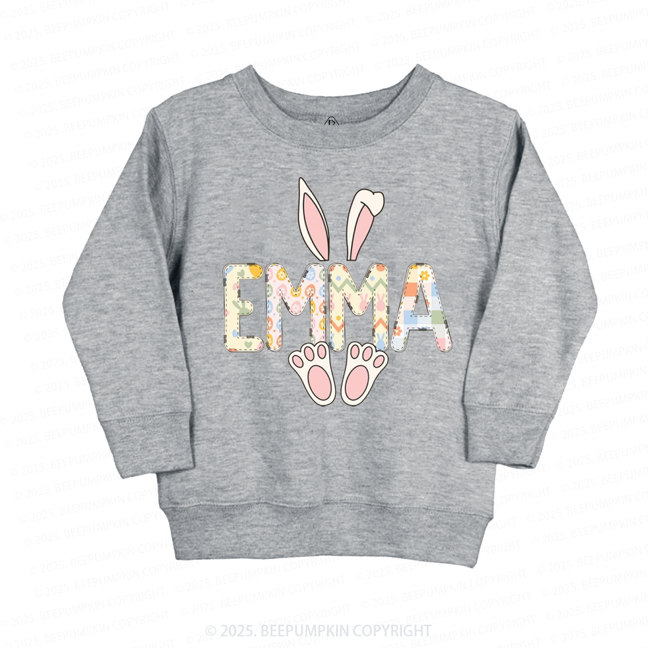 Personalized Alphabet Name Easter Bunny Kid's Sweatshirt