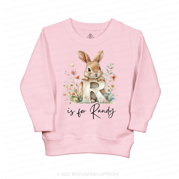 Personalized Name Animal Letter Kid's Sweatshirt