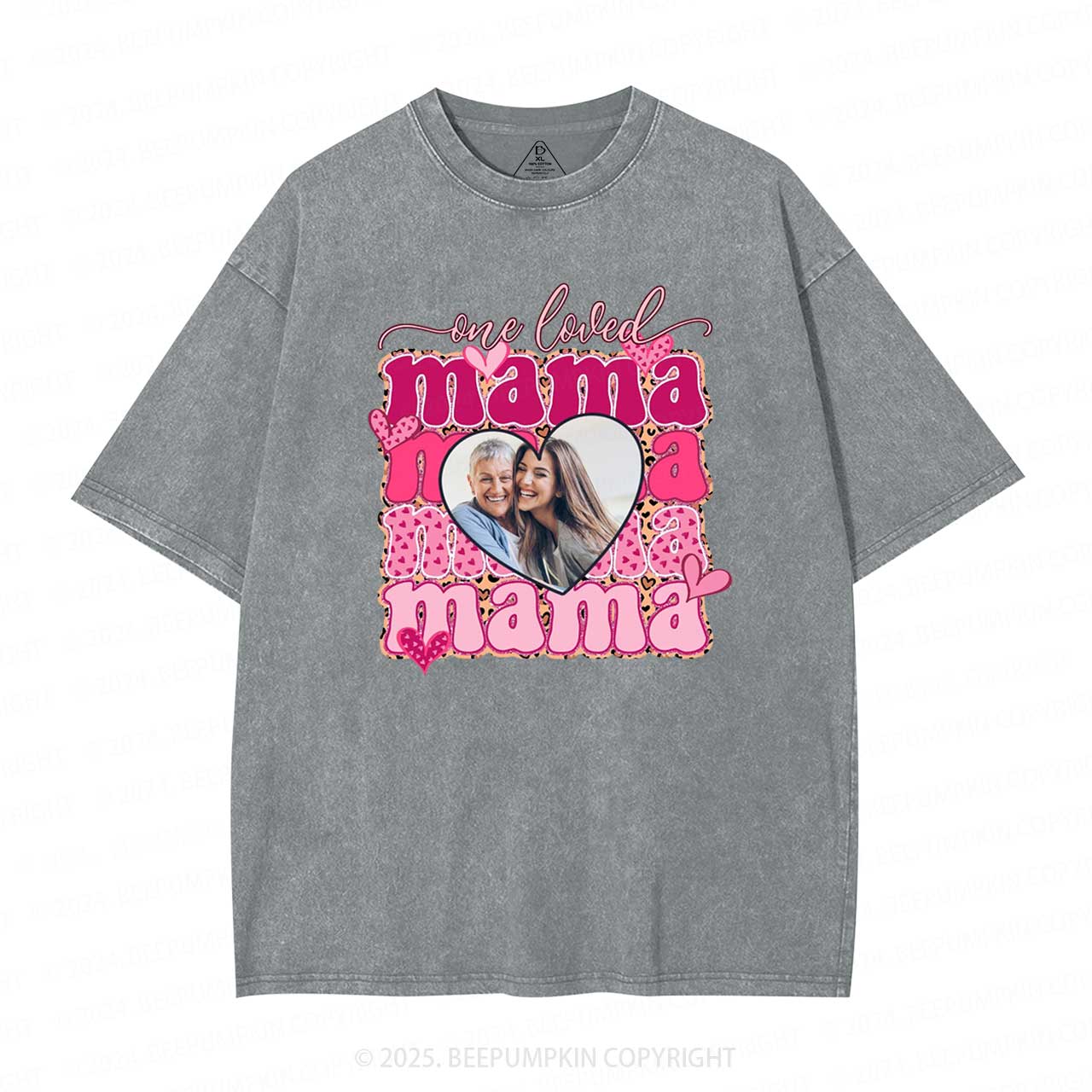 Personalized Photo Mother's Day Washed T-Shirts