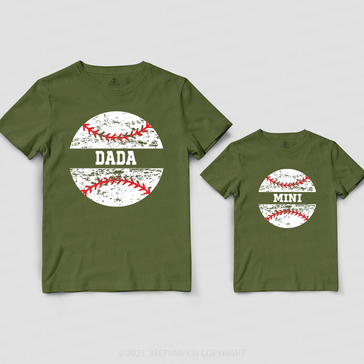 Personalized Baseball Dad&Me Matching Shirts