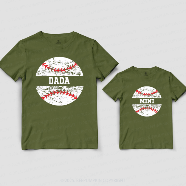Personalized Baseball Dad&Me Matching Shirts