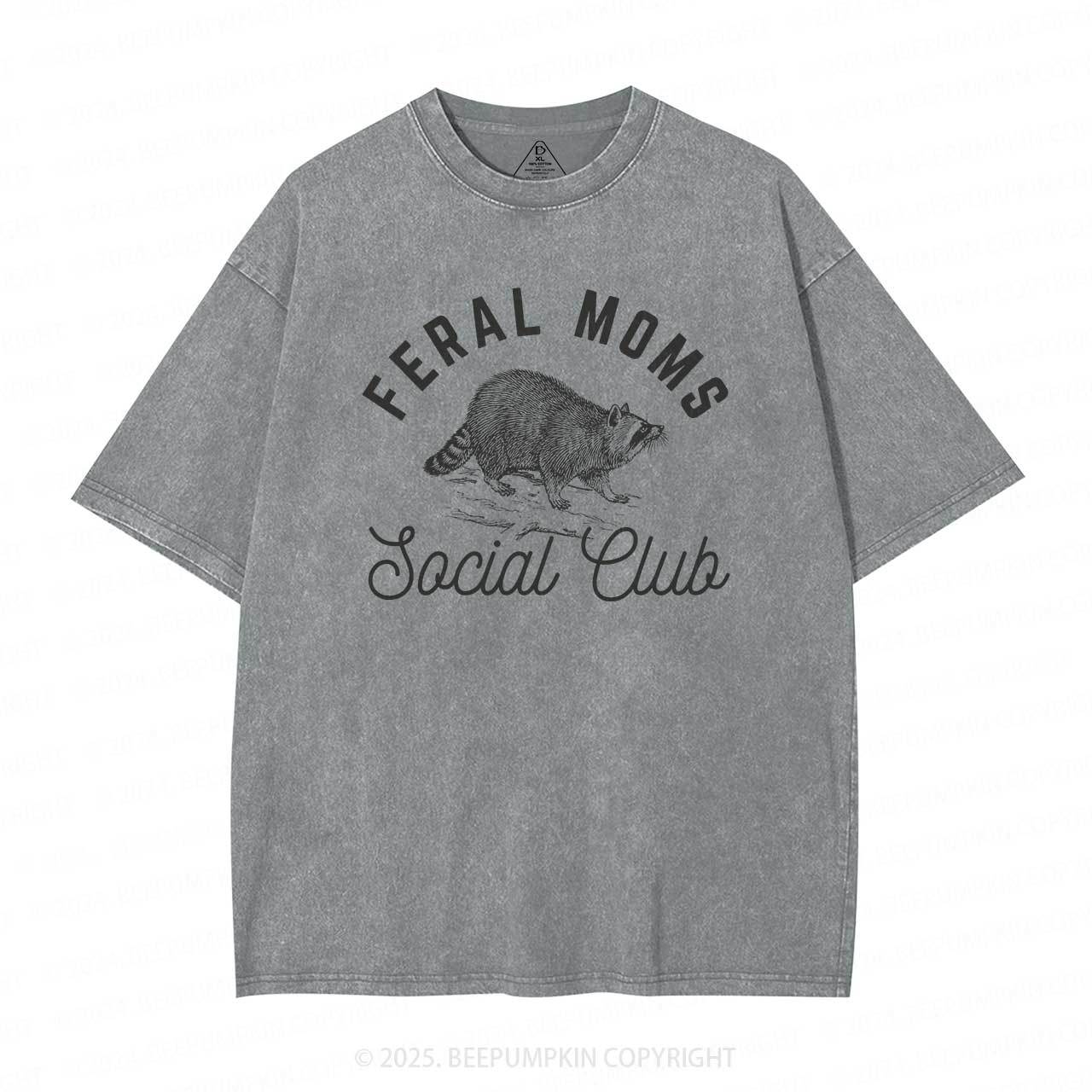 Feral Moms Social Club Washed T-Shirts 2